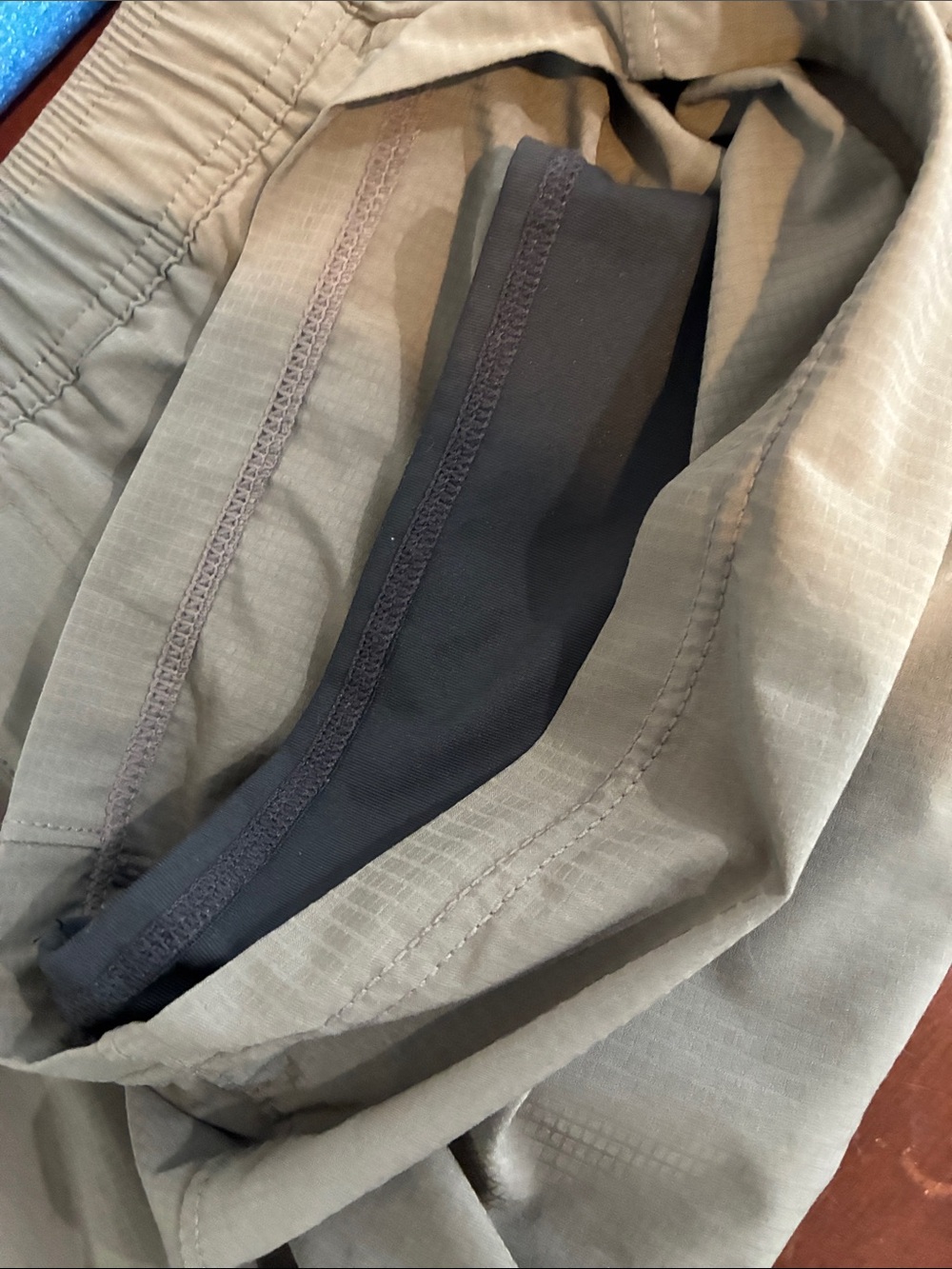 Prana Men's Medium Heiro Lined Shorts Performance Lightweight Gray Check Pull On - Picture 6 of 7